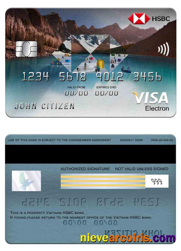 Vietnam HSBC bank visa electron card